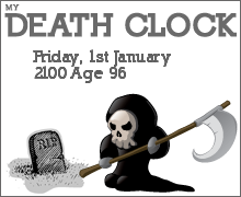 My Death Prediction from The Death Clock